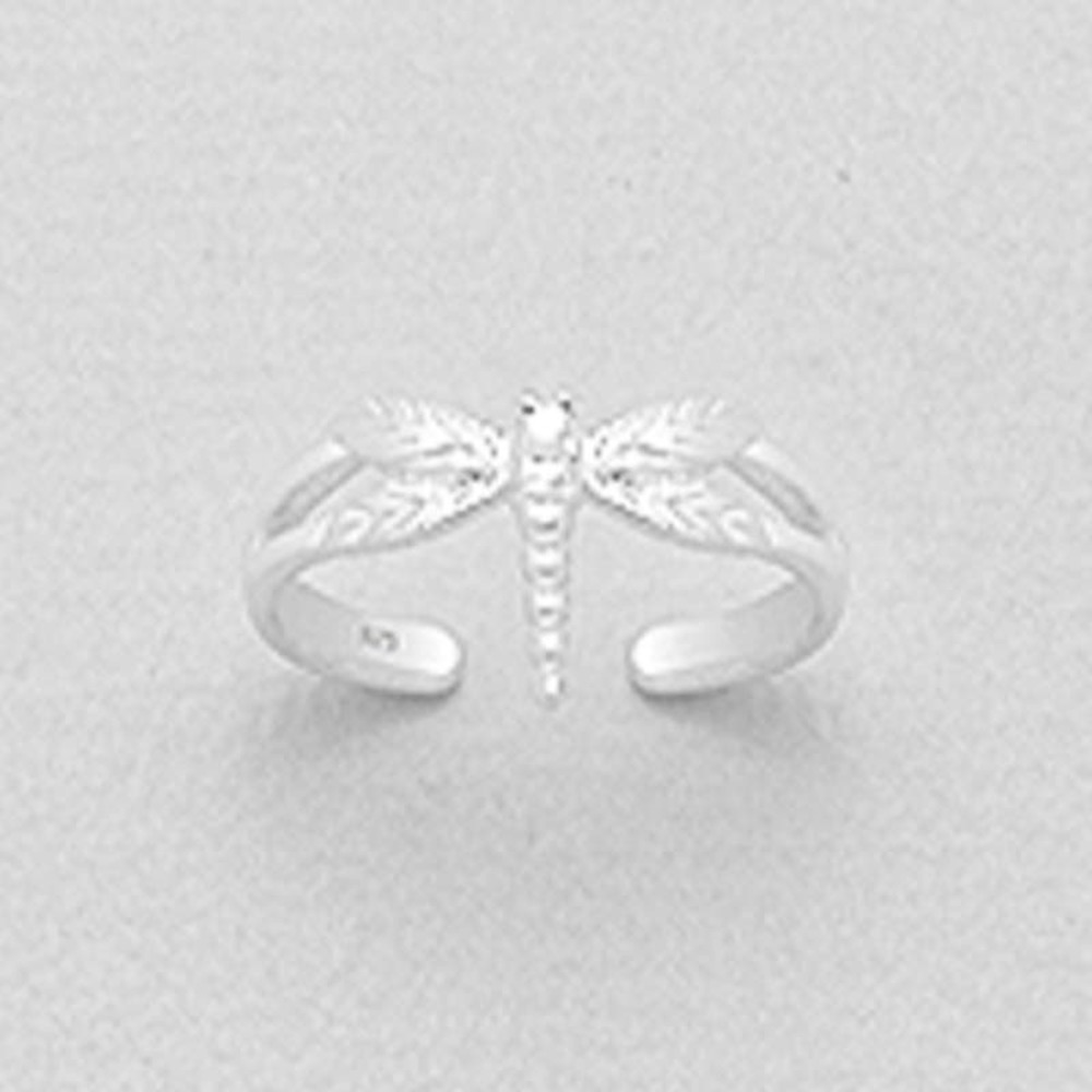 NWT Dainty Sterling Silver dragonfly toe ring adjustable